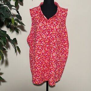 Isaac Mizrahi Live floral top Size 4X